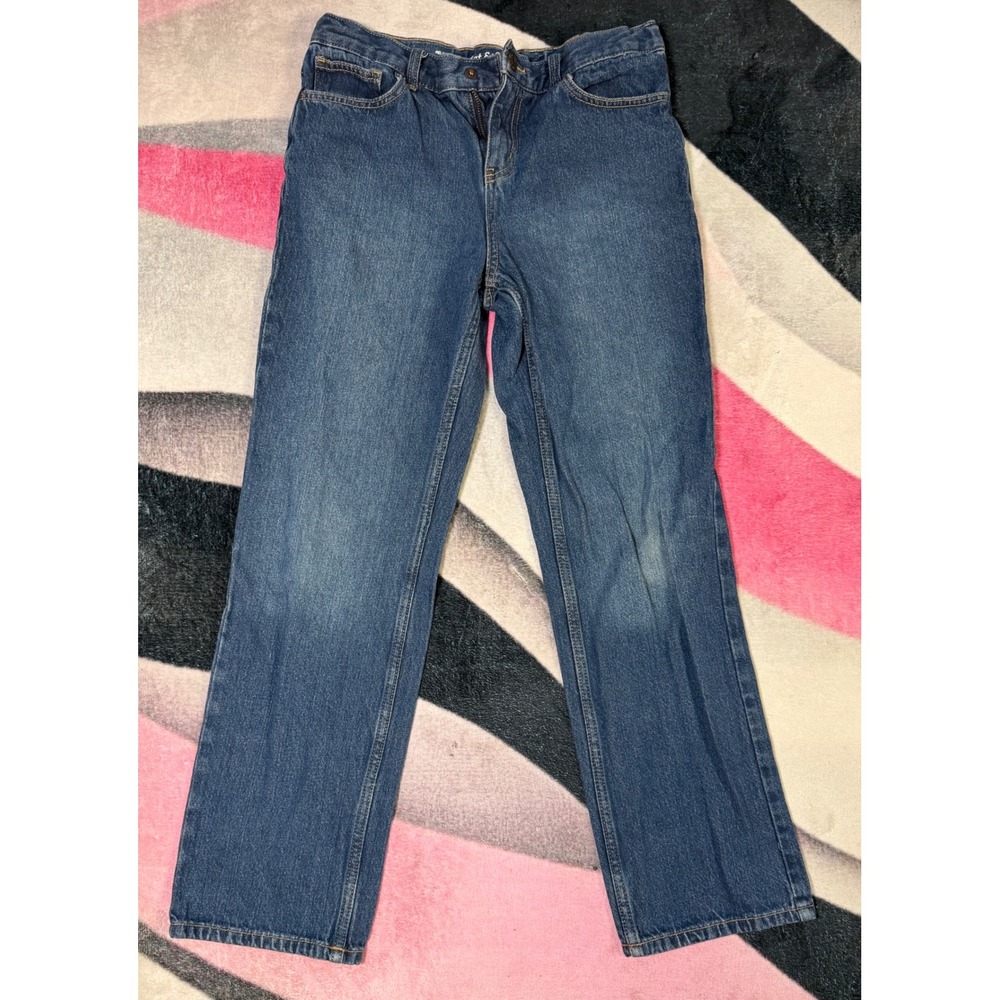 Cat & Jack Boys Relaxed Straight Jeans Medium Wash Husky Size 14 Denim Pants